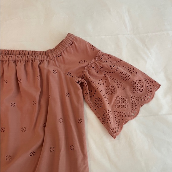 Madewell Dusty Rose eyelet dress - Picture 4 of 7